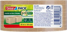 Cinta De Embalaje Tesa Papel Eco & Ultra Strong Rollo 25Mx50Mm Marron (Set de 36)