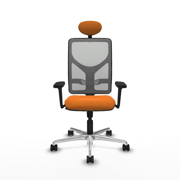 PIQUERAS Y CRESPO Silla de oficina Motilla Naranja y Gris