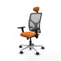 PIQUERAS Y CRESPO Silla de oficina Motilla Naranja y Gris