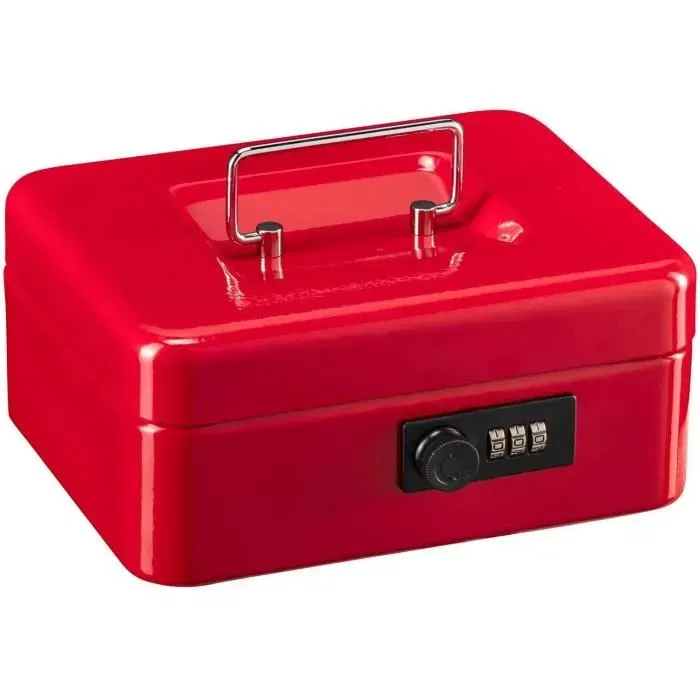 Burg Wachter Caja de Monedas Money Code 5020 Rojo con Apertura por Código, Acero Rojo