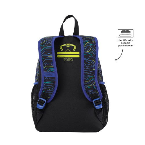 Totto Mochila Morral Mettaverse M MJ04MTV002-2320-5CEM, Azul Marino, Infantil, Poliéster