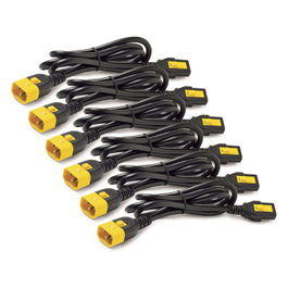 APC Kit de cables de alimentación Locking C13 a C14, 0.6m, Rojo (Pack de 6)