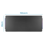 Phoenix Horizon Mesa de Escritorio Gaming XL 150x65 cm, MDF 25mm, Base Metálica, Tiras RGB, Gestión de Cables