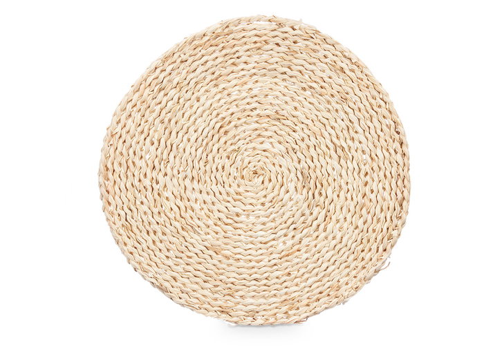 Kinvara Salvamantel Claro 30 cm Diámetro, Fibra Natural (Maíz), Color Natural, 30x30x1 cm (Set de 24)