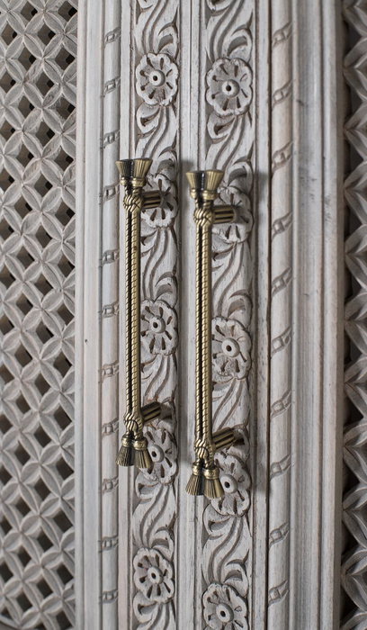 Giner y Colomer Armario 2 Puertas Madera Mango Acabado Envejecido Blanco Lavado