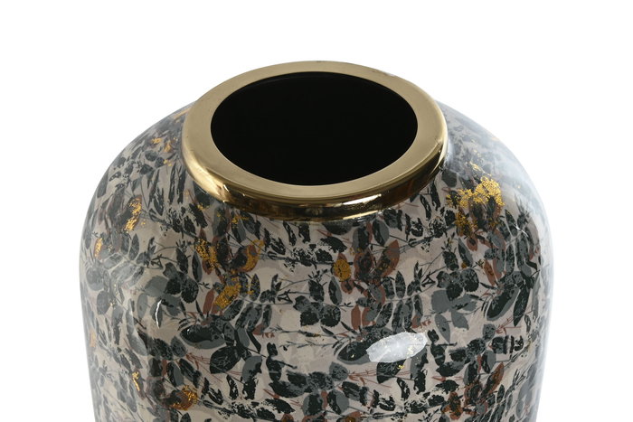 DKD Home Decor Jarrón Metal 25x25x69 Verde y Dorado DKD Home Decor Jarrón Metal 25x25x69 Verde y Dorado
