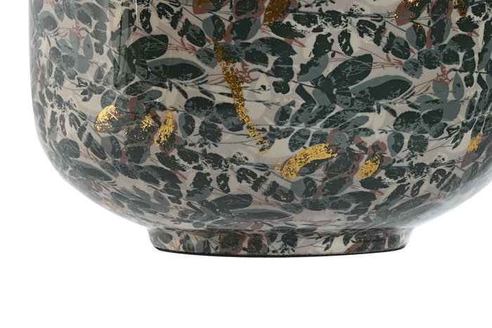 DKD Home Decor Jarrón Metal 25x25x69 Verde y Dorado DKD Home Decor Jarrón Metal 25x25x69 Verde y Dorado