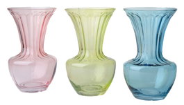 DKD Home Decor Set de 6 Jarrones de Cristal Surtidos 15x15x25 cm