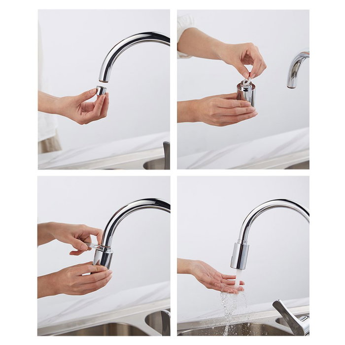 Edm Grifo Automático a Batería 01126, Dispensador Agua Inteligente con Sensor, Recargable USB, Ahorro Agua