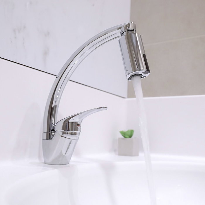 Edm Grifo Automático a Batería 01126, Dispensador Agua Inteligente con Sensor, Recargable USB, Ahorro Agua