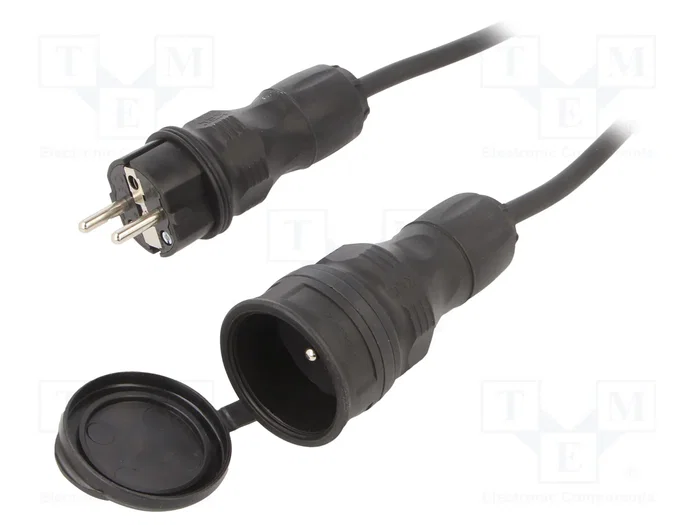 KEL Prolongador de alimentación H05RR-F 3G1,5mm2 5m Negro KEL Prolongador de alimentación H05RR-F 3G1,5mm2 5m Negro