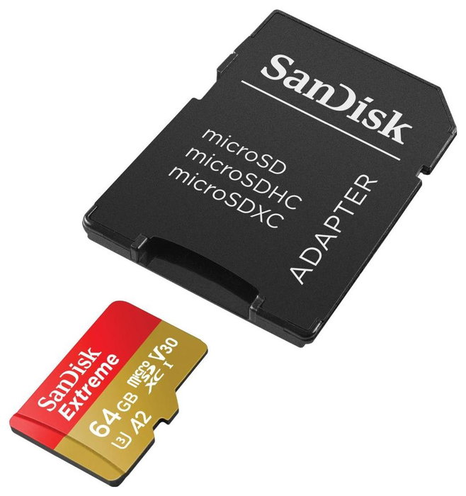 SanDisk Extreme 64 GB microSDXC A2 V30 UHS-I