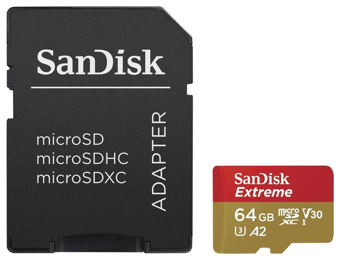 SanDisk Extreme 64 GB microSDXC A2 V30 UHS-I