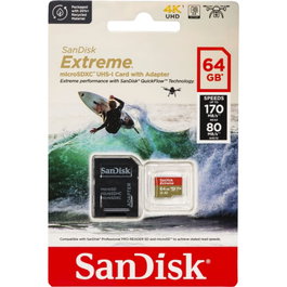 SanDisk Extreme 64 GB microSDXC A2 V30 UHS-I