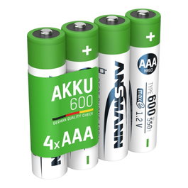 Ansmann Micro AAA NiMH Type 600 550 mAh (Pack de 4)