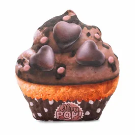 Oh My Pop Cojín Grande Cupcake Marrón Dimensiones 32 x 34 x 10 cm