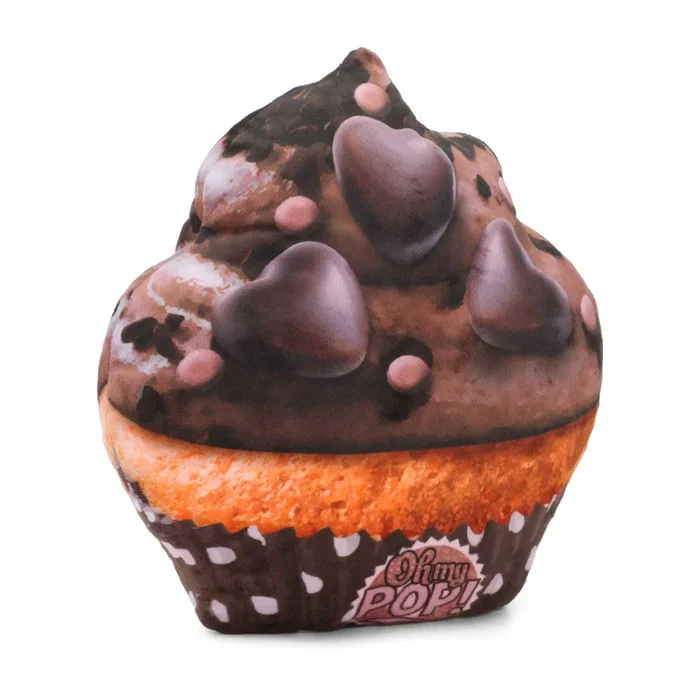 Oh My Pop Cojín Grande Cupcake Marrón Dimensiones 32 x 34 x 10 cm