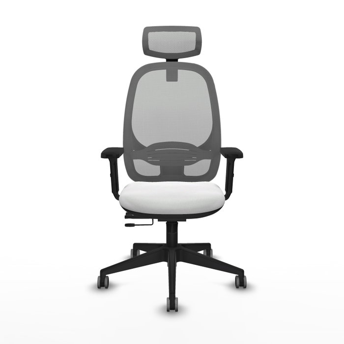 PIQUERAS Y CRESPO Silla de oficina Cilanco con mecanismo Sincro/Traslack, Blanco y Gris PIQUERAS Y CRESPO Silla de oficina Cilanco con mecanismo Sincro/Traslack, Blanco y Gris