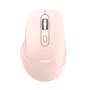 Nilox Ratón Inalámbrico Compacto Rosa 1600 DPI, Conexión Dual Bluetooth + USB Type-A, 6 Botones, Programable, Silencioso, para Oficina