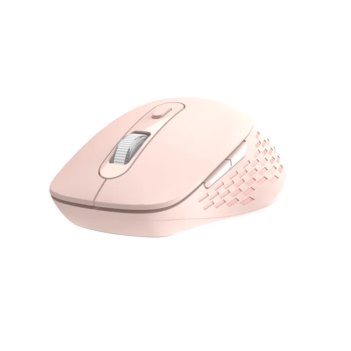 Nilox Ratón Inalámbrico Compacto Rosa 1600 DPI, Conexión Dual Bluetooth + USB Type-A, 6 Botones, Programable, Silencioso, para Oficina