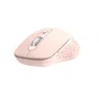 Nilox Ratón Inalámbrico Compacto Rosa 1600 DPI, Conexión Dual Bluetooth + USB Type-A, 6 Botones, Programable, Silencioso, para Oficina