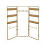 Aberto Design 241358 Organizador de Joyas de Pie Metálico Dorado para Mujer, Elegante Soporte para Joyería, 45x40cm