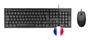 Tacens Anima ACP02FR Combo Teclado y Ratón USB, Teclado Completo AZERTY Francés con Tecla Copilot AI y Ratón Óptico 1600 DPI Ajustable - Negro