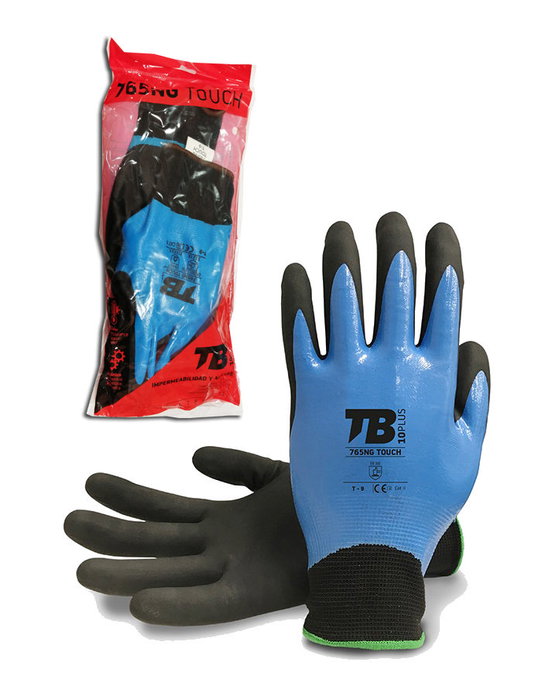 Guante impermeable con recubrimiento total de nitrilo T-7