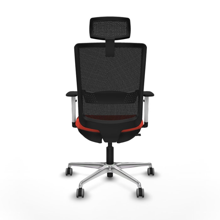 PIQUERAS Y CRESPO Silla de oficina Haches con mecanismo Sincro/Traslack, Naranja oscuro y Negro