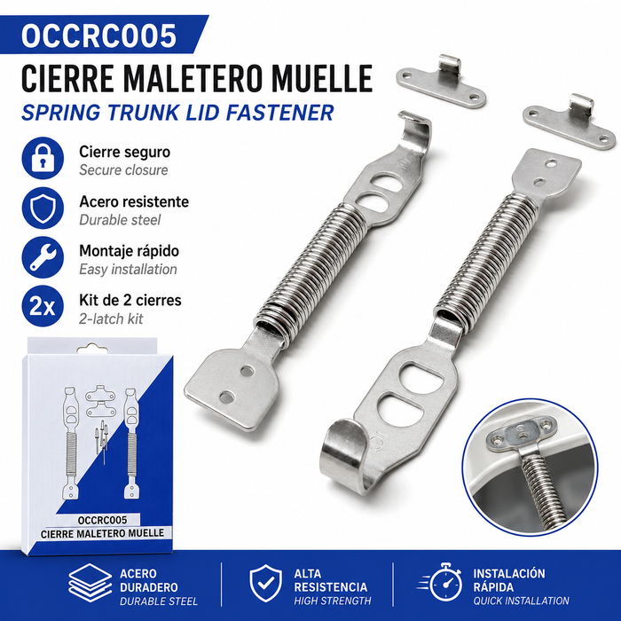 Occ Motorsport Kit de Cierre Maletero/Capot Muelle Plata
