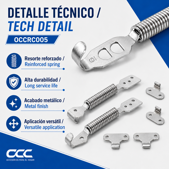 Occ Motorsport Kit de Cierre Maletero/Capot Muelle Plata