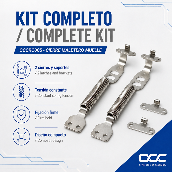 Occ Motorsport Kit de Cierre Maletero/Capot Muelle Plata