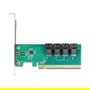 DeLOCK 90777 Tarjeta PCI Express x16 a 4 x SFF-8643 Interno NVMe Bifurcation, Low Profile, Compatible con Windows y Linux