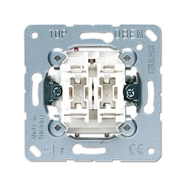 Jung 505 U Interruptor de Palanca 1P Blanco y Metálico