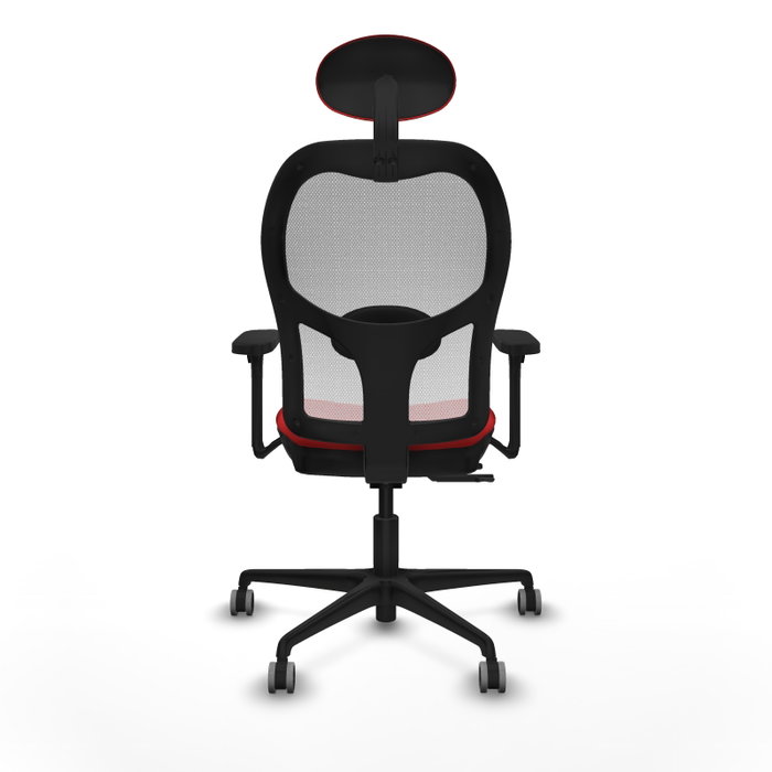PIQUERAS Y CRESPO Silla de oficina Jorquera con mecanismo Sincro/Traslack, Rojo y Blanco
