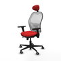PIQUERAS Y CRESPO Silla de oficina Jorquera con mecanismo Sincro/Traslack, Rojo y Blanco