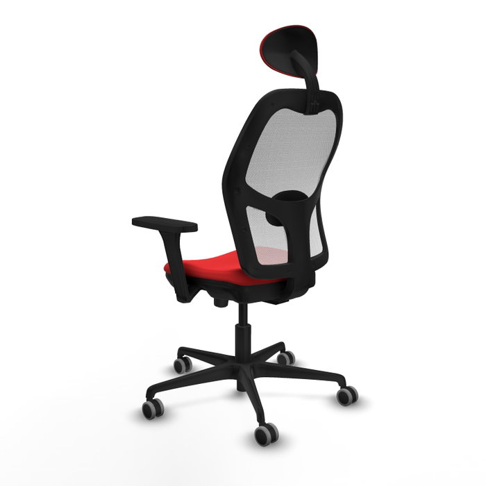 PIQUERAS Y CRESPO Silla de oficina Jorquera con mecanismo Sincro/Traslack, Rojo y Blanco