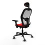 PIQUERAS Y CRESPO Silla de oficina Jorquera con mecanismo Sincro/Traslack, Rojo y Blanco