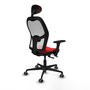 PIQUERAS Y CRESPO Silla de oficina Jorquera con mecanismo Sincro/Traslack, Rojo y Blanco