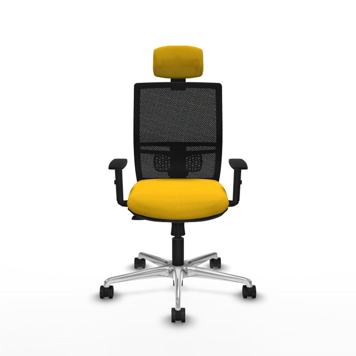 PIQUERAS Y CRESPO Silla de oficina Yunquera con mecanismo Sincro/Traslack, Amarillo y Negro PIQUERAS Y CRESPO Silla de oficina Yunquera con mecanismo Sincro/Traslack, Amarillo y Negro