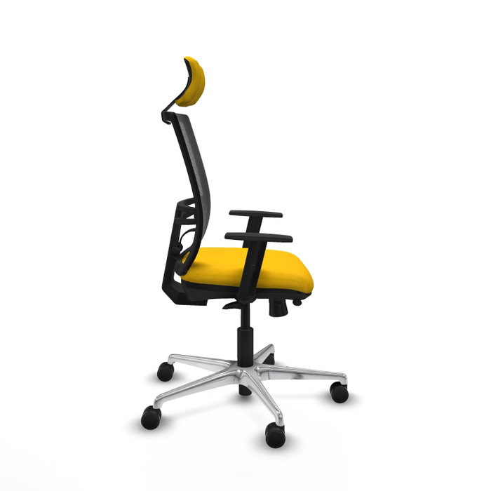 PIQUERAS Y CRESPO Silla de oficina Yunquera con mecanismo Sincro/Traslack, Amarillo y Negro PIQUERAS Y CRESPO Silla de oficina Yunquera con mecanismo Sincro/Traslack, Amarillo y Negro