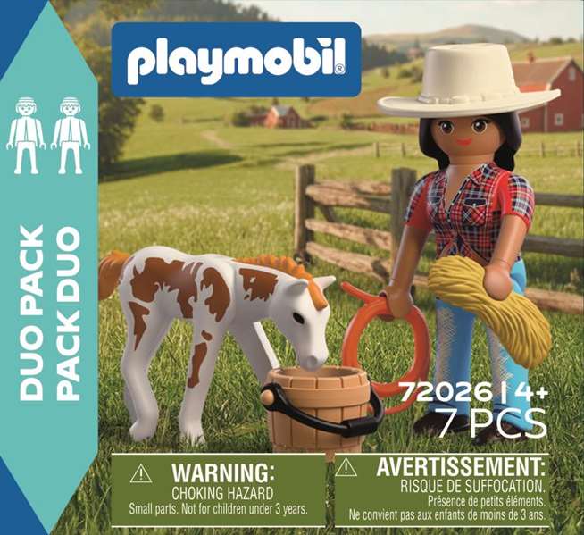 Playmobil Duo Pack Jinete con Caballo - Figura de juguete para niños de 4 a 10 años