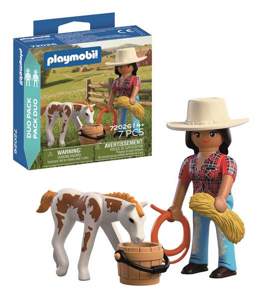 Playmobil Duo Pack Jinete con Caballo - Figura de juguete para niños de 4 a 10 años