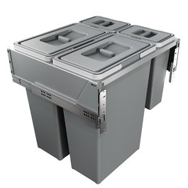 HERRAJES ALK Cubo Basura Block 2.0 M600 Extracción Total Cierre Amortiguado 2x35L 2x8L