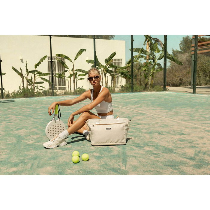 Numada Bolsa de Avión Beige 25 - 35 l con Bolsillo Portátil y Zapatero Resistente al Agua