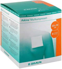 B. Braun Askina Mullkompressen Esteril 20x10cm, 25 sobres