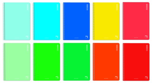 Bloc Pacsa Basic Tapa Normal Fº 80H Horizontal 60G Surtido (10 Col.) (Set de 10) Bloc Pacsa Basic Tapa Normal Fº 80H Horizontal 60G Surtido (10 Col.) (Set de 10)