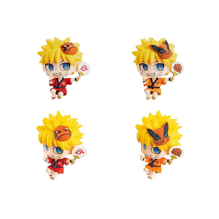 Megahouse Set de Figuras con Postales Naruto Shippuden - 10 Figuras de PVC de 6 cm en Caja con Ventana