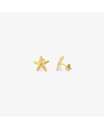 Radiant Pendientes de botón Gold STARFISH Dorado