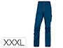 Deltaplus Pantalón de Trabajo Panostyle Stretch 63% Poliéster 3% Elastano Cintura Elástica 5 Bolsillos Azul Marino/Naranja Talla XXXL